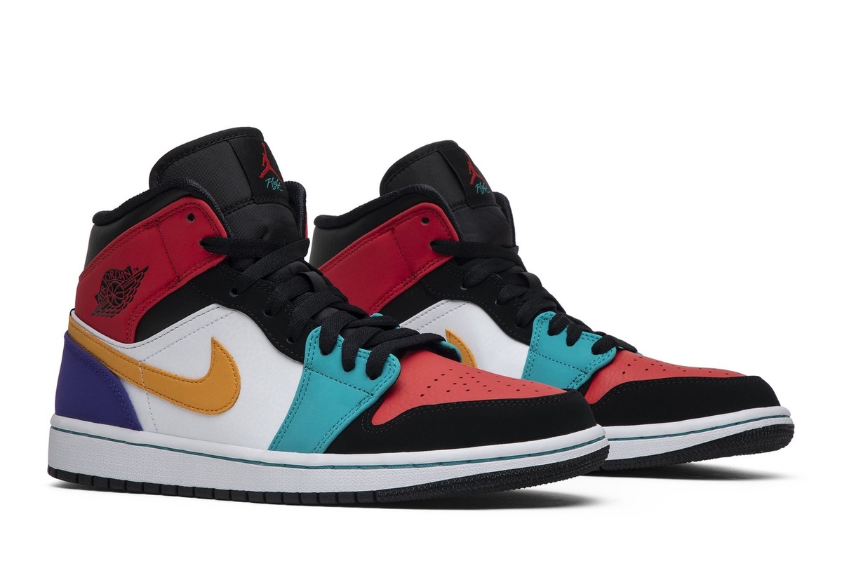 Nike Air Jordan 1 Mid Multi-Color 554724-125 | eBay