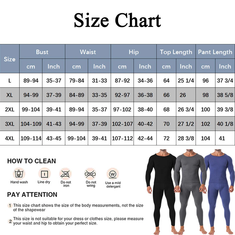 Conjunto de ropa interior térmica para hombre forrada de vellón largo Johns capa base parte superior inferior invierno Foto 2 de 4