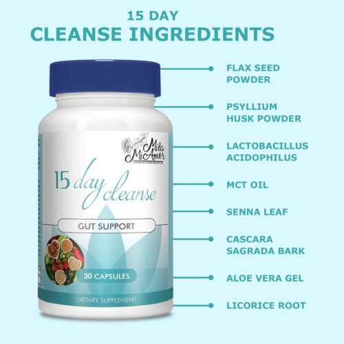 Milamiamor 15 Day Cleanse - Psyllium Husk, Probiotics - Colon Cleanse & Detox - Picture 4 of 7