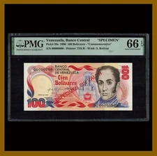 Venezuela 100 Bolivares, 1980 P-59s Specimen PMG 66 EPQ