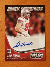 2021 Chronicles Draft Threads Rookie Auto Luke Farrell Ohio State TE