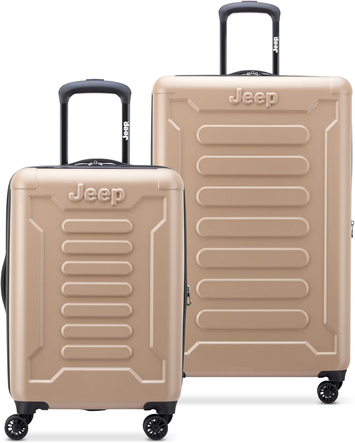 JH004C Equipaje Expandible Rígido con Ruedas Giratorias, Beige, Juego de 2 Piezas 20/28