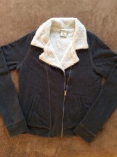 GREAT ABERCROMBIE KIDS XL Sherpa Lined Warm Charcoal Gray Jacket Sweatshirt