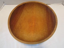 ANTIQUE Out Of round TURNED WOOD DOUGH BOW farmhouse primitive  Rustic 13” W