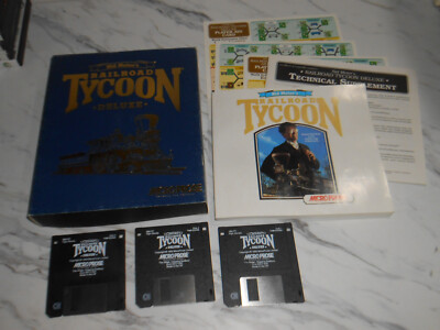 IBM PC RAILROAD TYCOON BIG BOX 3,5'' MSDOS COMPUTERSPIEL MICROPROSE (B0)