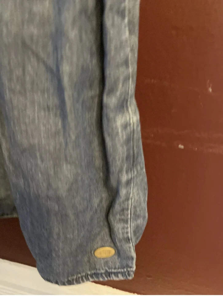 NIÑAS TALLA. 12-14 VESTIDO VAQUERO TOMMY HILFIGER Denim Mangas Cortas Cintura Caída Foto 3 de 4