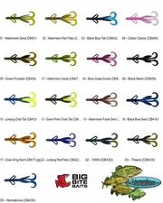 Big Bite Creature Baits (CB6) Brush Hog Style Soft Plastic Lures Pick 16 Colors
