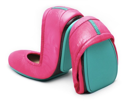 Tieks Neon Pop Pink Sz 9 Sold Out Limited Edition NWOB