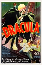DRACULA (1931) style F - 27"x41" one sheet horror movie poster restored - RARE!!