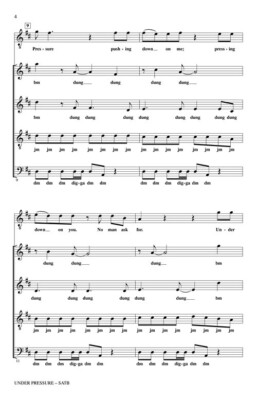Under Pressure SATB/Solo a cappella Pop Choral Series David Bowie