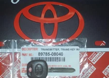 OEM TOYOTA KEY REPLACEMENT (MARKED WITH G ON KEY) 89785-08040