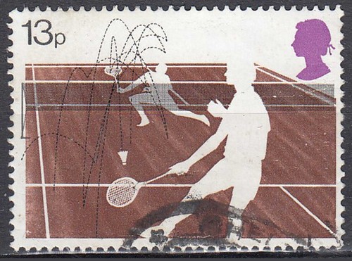 Großbritannien England gestempelt Sport Badminton Federball Ballspiel / 1944