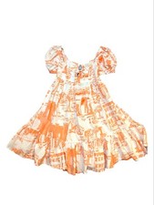 Urban Outfitters Wonderland Coral Babydoll Tieback Dress Size XS