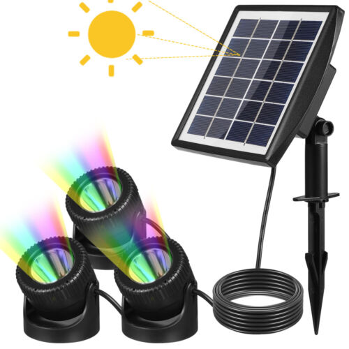  Solare Unterwasserlaterne Solarlampen Für Den Außenbereich Farbige Lichter - Bild 1 von 11