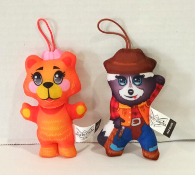 McDonalds 2023 The Masked Singer Happy Meal Plush Toys Raccoon and Miss Teddy