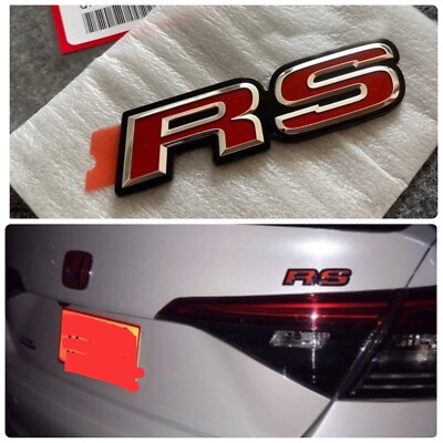 Genuine Rear Logo Emblem Sticker RS For Honda Civic FC FK FE 2016 17 18  - 22