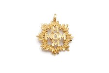 14k Yellow Gold Mom Pendant
