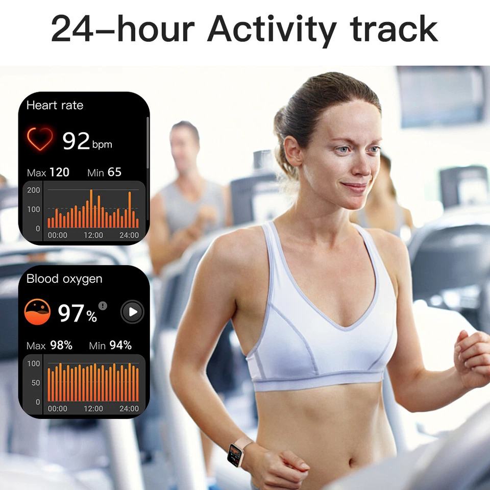 Reloj Inteligente para Mujer Hombre Reloj Impermeable Compatible con Teléfonos iPhone/Android Foto 3 de 4