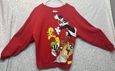 Looney Tunes wrap around Young Mens XL 15-17 multi character sweatshirt