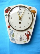 Schöne mechanische PREZIOSA Küchenuhr, mit Eieruhr, 50er Jahre - TOP