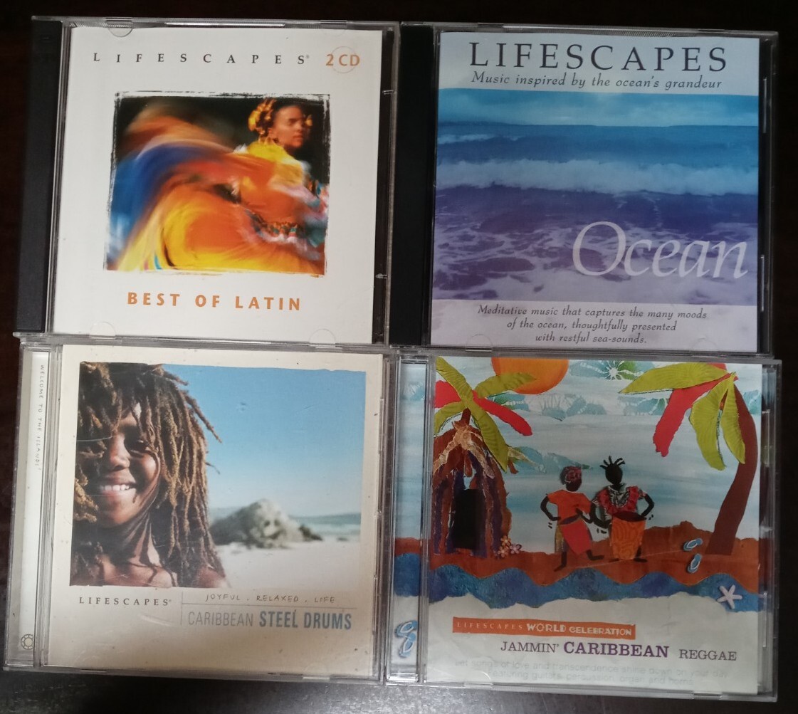 Lot Of 4 Lifescapes CD's Best Of Latin (2CD's), Reggae, Steel Drums