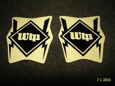 2 ADESIVI NERI AUTENTICI PICCOLI WETHEPEOPLE BICICLETTE BMX #74 DECALCOMANIE WTP