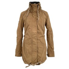 Naketano Long Utility Jacket Mid-weight Camel Tan Khaki Roll Up Sleeves Coat M