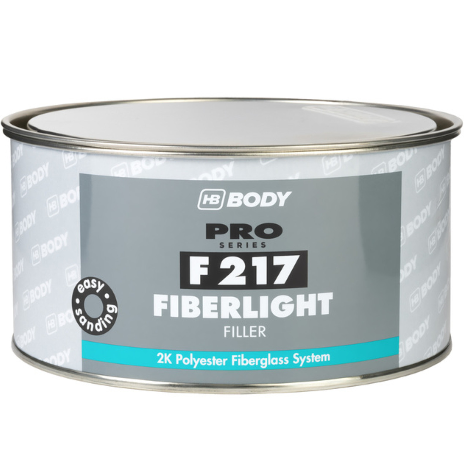 HB BODY F217 Fiberlight 2K Fiberglass Light Polyester Filler Fast Dry 1 Litre