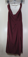 Womens Davids Bridal Formal Dress Size 18 Maroon Shoulder/ Off Shoulder Straps