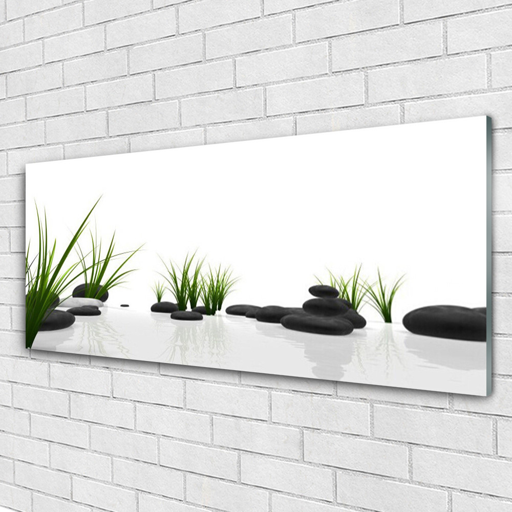 Tableau Plexiglas 125x50 Art Pierres pour Agrandir une Pièce Lumineuse