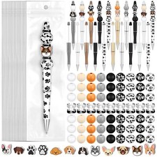 197 Pcs DIY Pens Making Kit Include 24 Pcs Plastic Beadable Pens Assorted Bea...