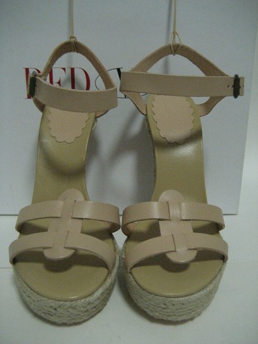 $450 NUEVO Rojo Valentino US 10 EUR 40 Beige Cuero Tacones Altos Sandalias Zapatos CAJA - Imagen 2 de 11