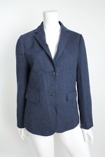 Nwt Muji Classic Navy Reclaimed Wool Single Breasted Jacket Blazer Coat M