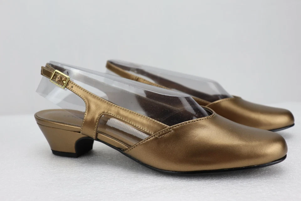 Auditions Women Shoe Wedding Party Dress Sling Round Toe Gold 8.5 NEW in Box - Image 4 of 4
