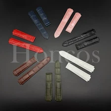 Genuine Leather Alligator Watch Band Strap Fits For CARTIER Ballon Bleu USA