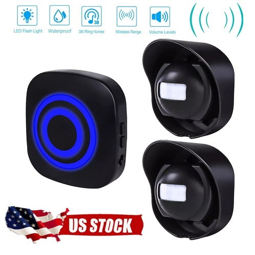 Waterproof 656ft Wireless Driveway Alarm Motion Sensor Alarm Indoor Outdoor H2C8