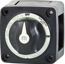 Blue Sea Systems m-Series Mini Dual Circuit Battery Switch, Black 6010200 