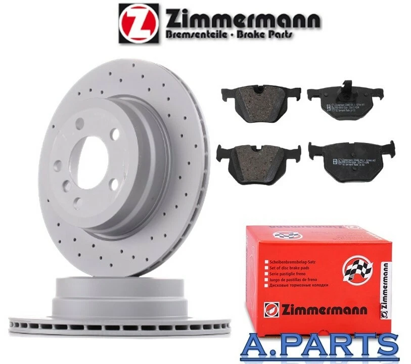 ZIMMERMANN BREMSENSATZ GELOCHT Ø 320mm HINTEN BMW X5 E70 F15 F86 X6 E71 F16 F86  - Bild 1 von 1