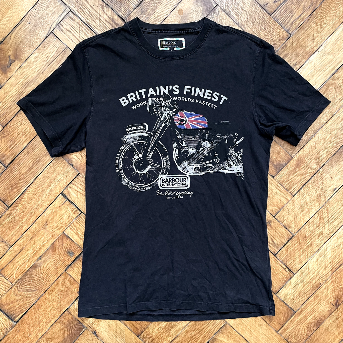 Barbour International Men's Motorcycle Graphic T-Shirt Mens Large