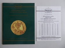 B05) GLENDINING AUCTION CATALOGUE BYZANTINE COINS R.N.BRIDGE 1990 4.50