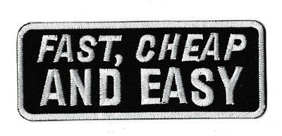 Aufnäher Aufnäher Schriftzug Fast Cheap Easy Patch Thermoaufkleber DIY bestickt 