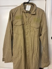 New Tecgen FR Flame Resistant One Piece Beige Coveralls Size Large, 32 Waist