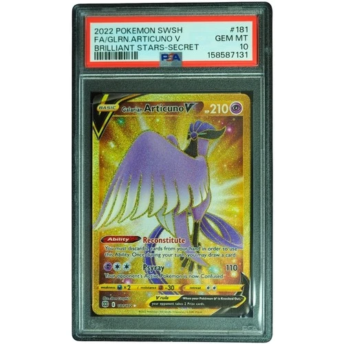 Galarian Articuno V #181/172 Brilliant Stars SR Holo PSA 10 Pokemon Card*TEW