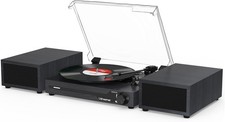 Udreamer Vinyl Record Player w/ Speakers  Bluetooth Turntable 3-Speed  OB
