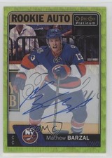 2016 O-Pee-Chee Platinum Rookie Emerald Surge 4/10 Mathew Barzal #R-BA Auto 0a1