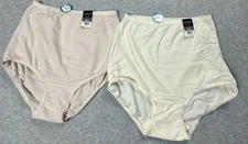 2 Pair Vanity Fair 15318 Perfectly Yours Tailored Brief Cotton Womens 6/M NWT