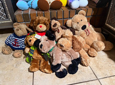 Lot Plush Teddy Bears Stuffed Animals Beige/Brown Plush Black Eyes