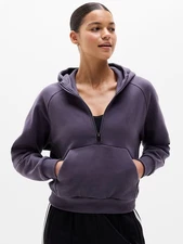 NEW! athleta - Forever Fleece 1/2 Zip Hoodie, Free shipping