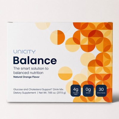 UNICITY Balance Cholesterol Support Drink Mix - 30 Stick Pack - 4g Soluble fiber