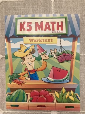 NEW BJU Press K5 MATH STUDENT WORKTEXT 5th Ed CURRENT workbook Kindergarten